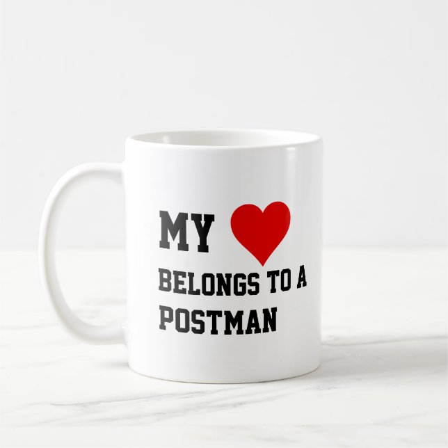 Min tillhör en brevbärare kaffemugg (Vänster)