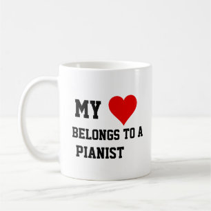 Min tillhör en pianist  kaffemugg