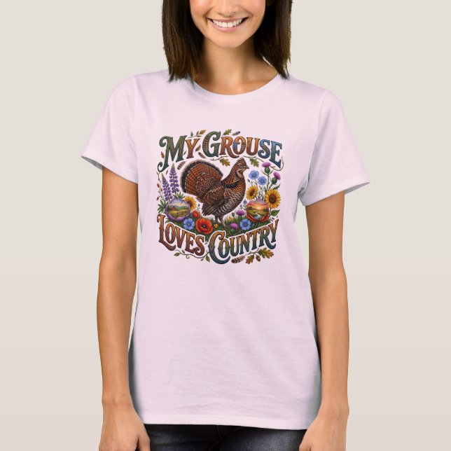 Min tjäder älskar landsbygd t-shirt (Framsida)