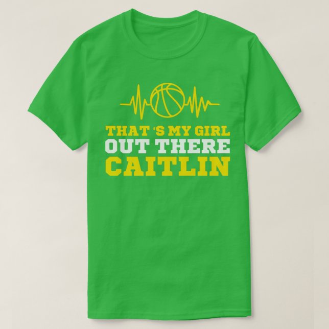 Min tjej där ute Caitlin Caitlin Clark1 T Shirt (Design framsida)