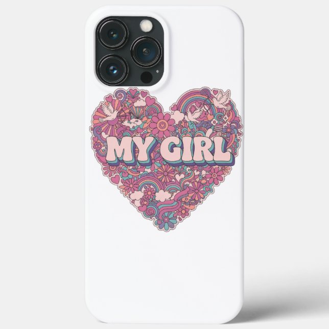 Min tjej söt iphone 13 pro max telefonfodral (Baksida)