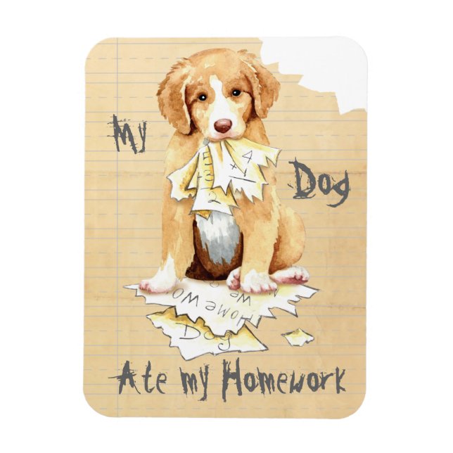 Min Toller Ate My Homwork Magnet (Vertikal)