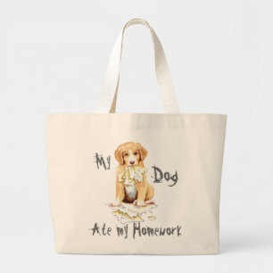 Min Toller Ate My Homworking Large Tote-bag Jumbo Tygkasse