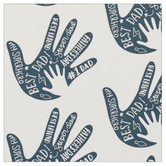 Min Toppen Hero Best Pappa Cotton Fabric Tyg