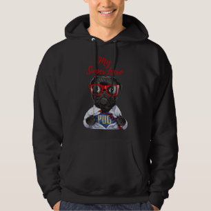 Min Toppen Hero Pug! Den bästa pug på butik. Premi Hoodie
