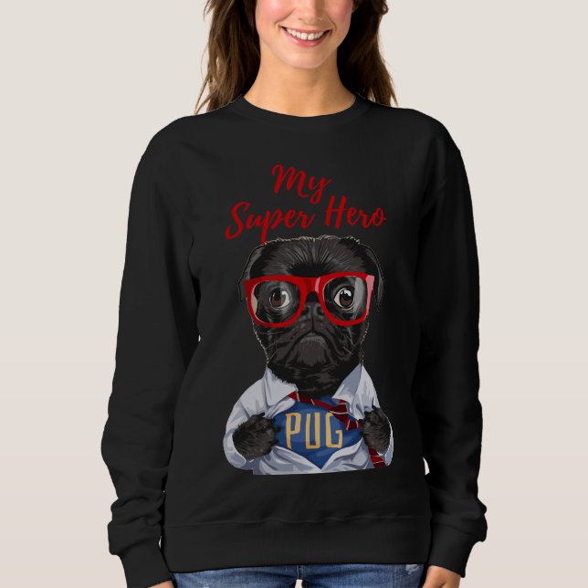Min Toppen Hero Pug! Den bästa pug på butik. Premi T Shirt (Framsida)