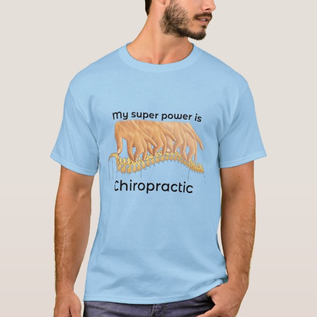 Min Toppen Power är Chiropraktic Manar Tand T Shirt (Framsida)