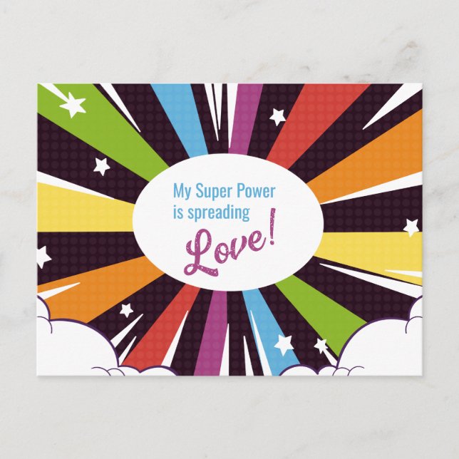 Min Toppen Power sprider sig kärlek. Vykort (Framsida)