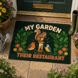 Min trädgård deras restaurang ekorre dörrmatta