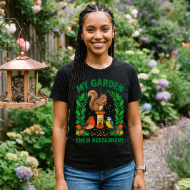 Min trädgård Deras restaurang Rolig ekorre T-shirt