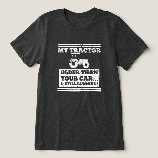 Min traktors äldre Funny Farmer Gift T Shirt (Design Framsida)