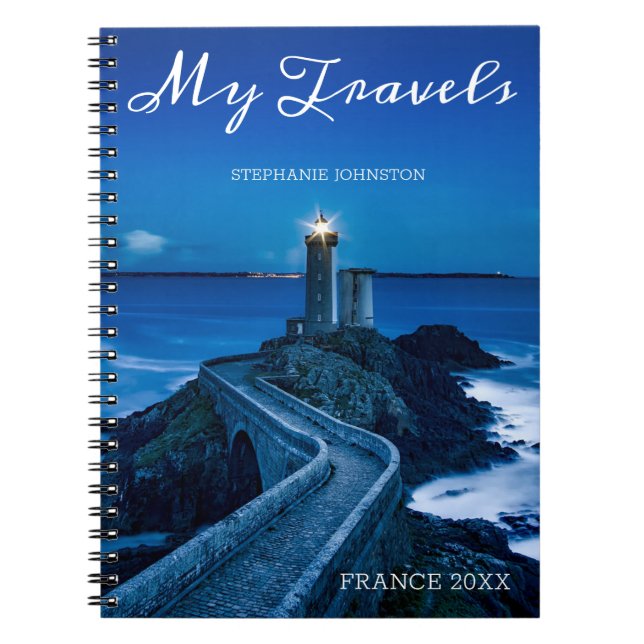 Min Travels Personlig Frankrike Travel Journal Anteckningsbok (Framsidan)