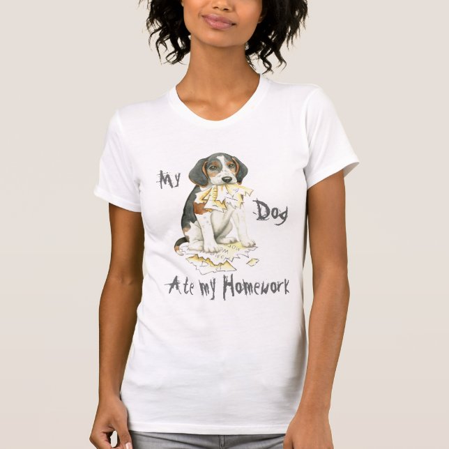 Min Treeing Walker Coonhound Ate min hemläxa T Shirt (Framsida)
