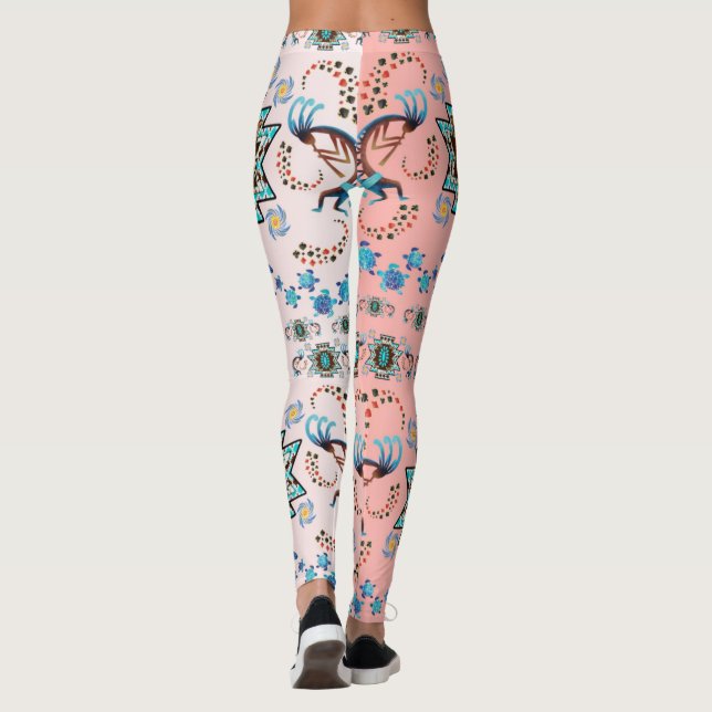 Min Tribal Kokopelli Blackjack-design   Leggings (Baksida)