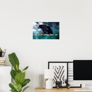 "Min tro stärker mig" Motiveringsbekräftelse Poster