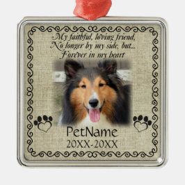 Min trogna Burlap för anpassningsbar för Julgransprydnad Metall