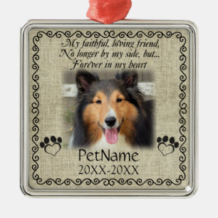 Min trogna Burlap för anpassningsbar för Julgransprydnad Metall