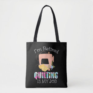 Min trötta Quilting är min Kärlek-fina Quilting Tygkasse