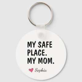 Min trygga plats Min mamma Personligt gåva Nyckelring