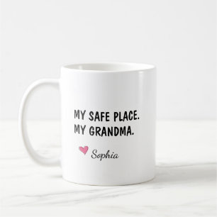 Min trygga plats Min mormor Personlig Kaffemugg