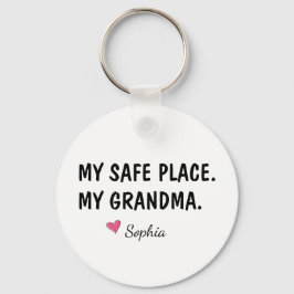 Min trygga plats Min mormor Personlig Nyckelring