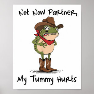 Min Tummy Ontr inte Cowboy Frog Ibs Sto Poster