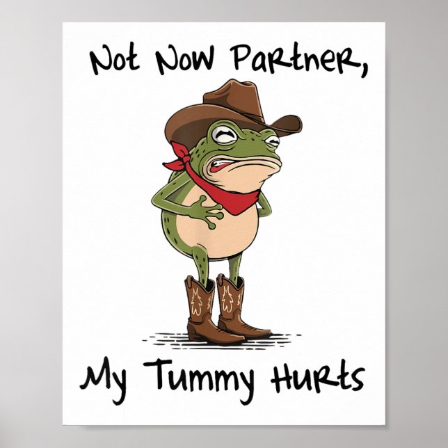 Min Tummy Ontr inte Cowboy Frog Ibs Sto Poster (Framsidan)