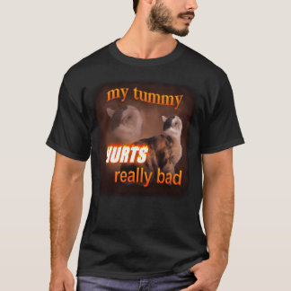 Min tummy Ontr Verkligen Bad - Cat Ord Art T Shirt