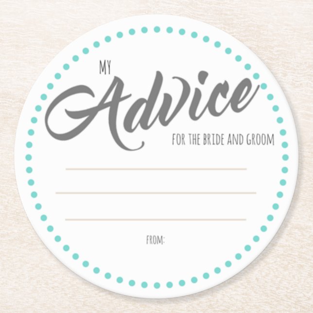 Min "två Cents ", Underlägg Papper Rund (Framsidan)