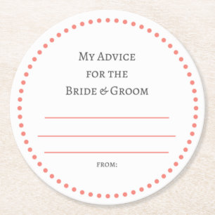 min "två cents ", underlägg papper rund