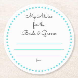 min "två cents ", underlägg papper rund