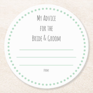 min "två cents ", underlägg papper rund