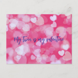Min tvilling är min Valentine Vykort