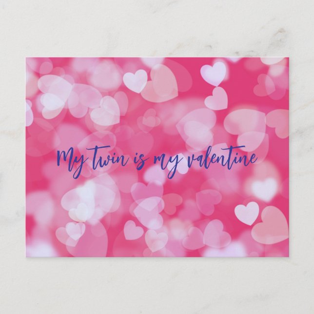 Min tvilling är min Valentine Vykort (Framsida)