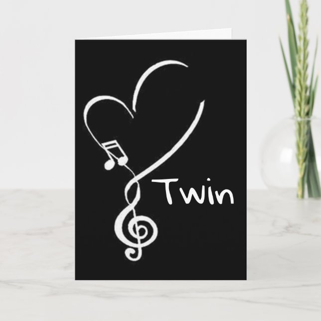 MIN TWIN HAR DET STÖRSTA HJÄRTAT I VÄRLDEN BIRTHDA HELGKORT (Framsida)