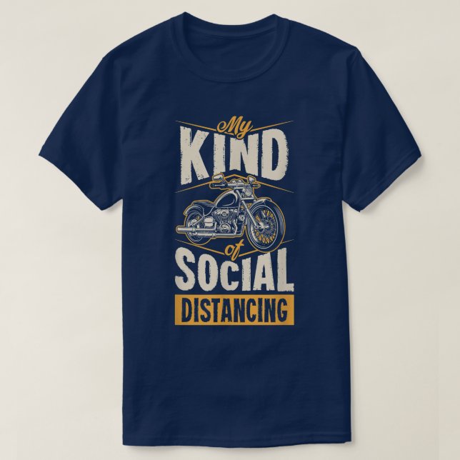 Min typ av Social som Avstånd Lungny motorcykel Bi T Shirt (Design framsida)