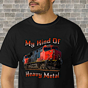 Min typ av tungt Metall Diesel Locomotive Tåg T Shirt