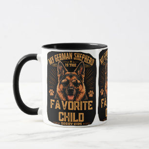 Min tyska herde är det favoritbarnet - Mugg