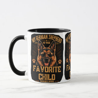 Min tyska herde är det favoritbarnet - Mugg