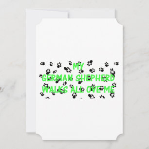 Min tyska herdehund går överallt på mig inbjudningar