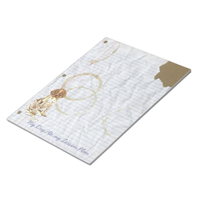 Min tyska korthögtalare Ate min lektionsplan Anteckningsblock (Vinklad)