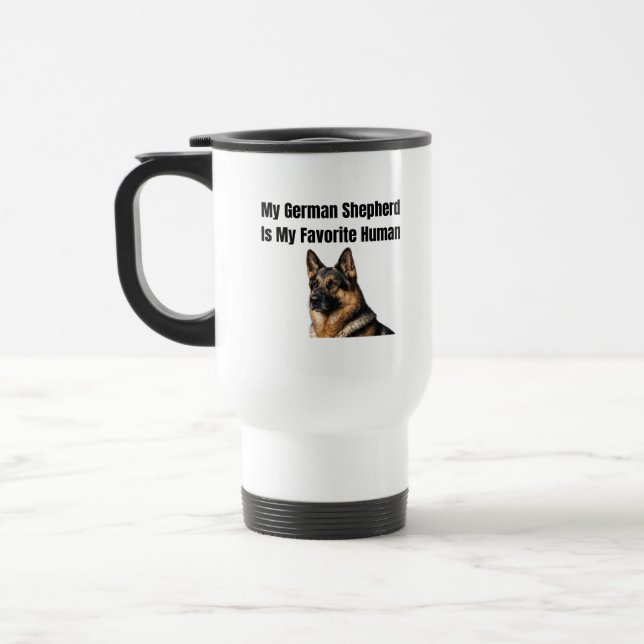 Min tyska schäferhund är min favoritmänniska resemugg (Vänster)