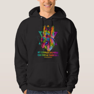 Min tyska shepherd Can Springa 40 Yards Shepard An Hoodie