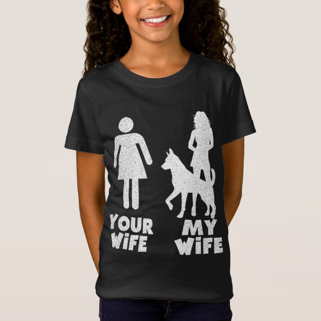 Min tyska shepherd Din fru Gift T Shirt (Framsida)