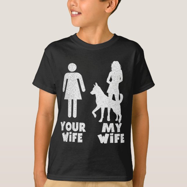 Min tyska shepherd Din fru Gift T Shirt (Framsida)