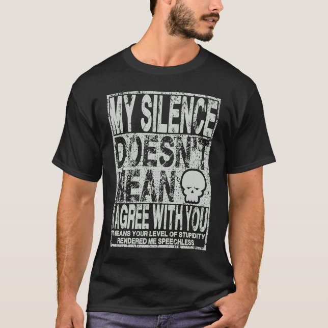 Min tystnad Elak inte att jag håller med dig Sarka T Shirt (Framsida)