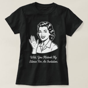 Min Tystnad för Retro Inbjudan T Shirt