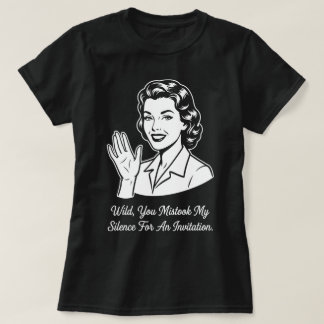 Min Tystnad för Retro Inbjudan T Shirt