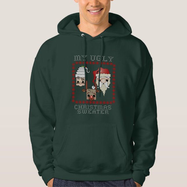 Min Ugly Sweater Hoodie för manar (Framsida)