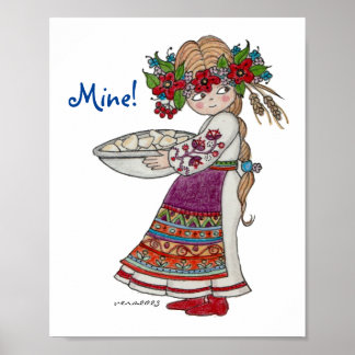 Min! Ukrainukrainska perogies Pyrohy Varenyky Pier Poster
